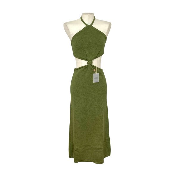 Cult Gaia Cameron Knit Dress Olive - Picture 1 of 7